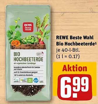 REWE Beste Wahl Bio Hochbeeterde 40-l-Btl.