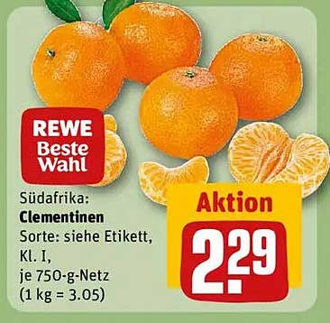 REWE Beste Wahl Clementinen 750-g-Netz