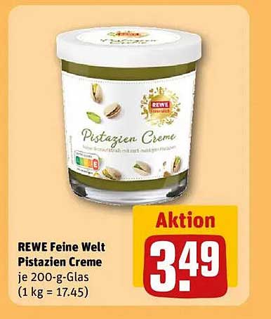 REWE Feine Welt Pistazien Creme je 200-g-Glas