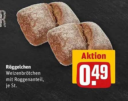 Röggelechen Weizenbrötchen mit Roggenanteil, je St.