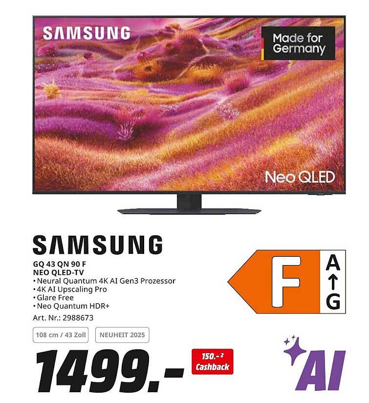 Samsung GQ 43 QN 90 F Neo QLED-TV