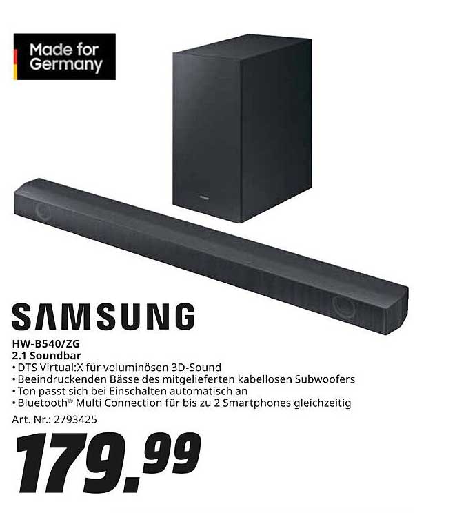 Samsung HW-B540/ZG 2.1 Soundbar