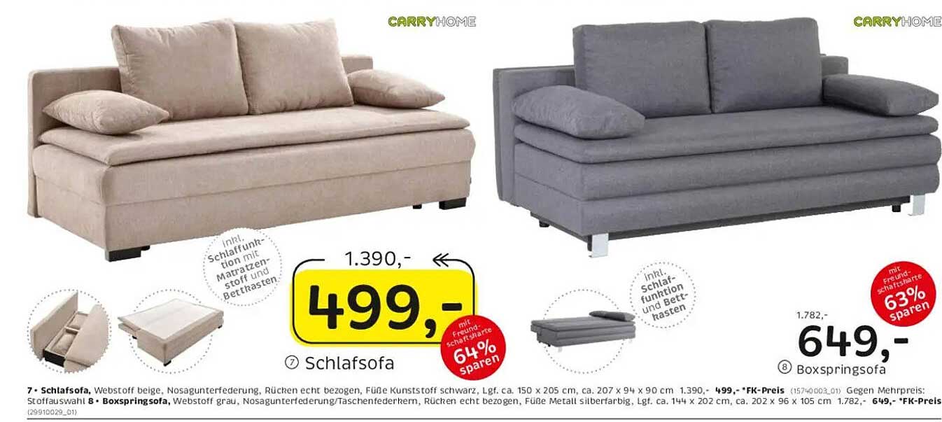Schlafsofa in Beige - Ideal für jeden Wohnraum