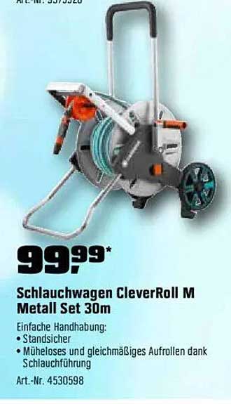 Schlauchwagen CleverRoll M Metall Set 30m