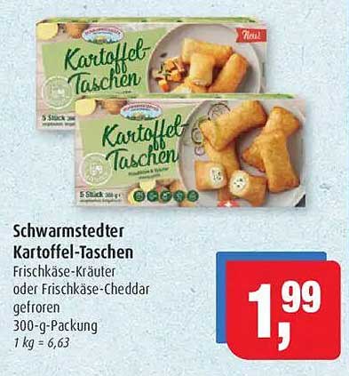 Schwarmstedter Kartoffeltaschen - Frischkäse-Kräuter oder Frischkäse-Cheddar