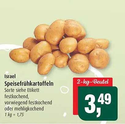Speisefrühkartoffeln 2-kg-Beutel