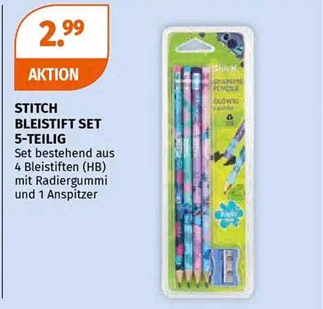 STITCH Bleistift Set 5-Teilig