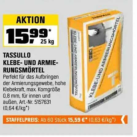 TASSULLO Klebe- und Armierungsmörtel 25 kg
