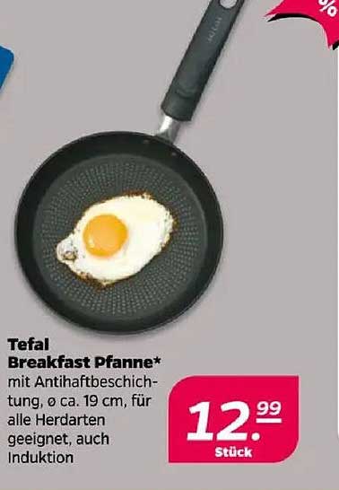 Tefal Breakfast Pfanne* mit Antihafbeschichtung, Ø ca. 19 cm