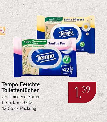 Tempo Feuchte Toiletten-Tücher - verschiedene Sorten