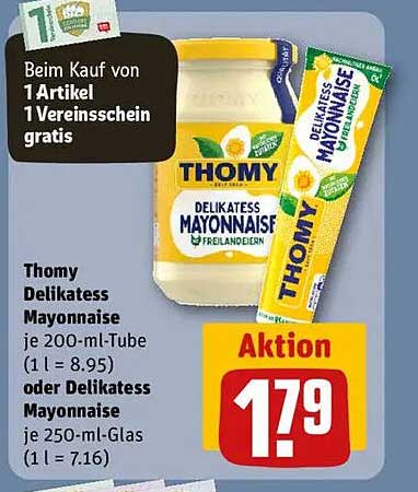 Thomy Delikatess Mayonnaise 200-ml-Tube oder 250-ml-Glas