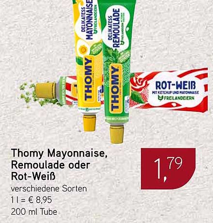 Thomy Mayonnaise, Remoulade oder Rot-Weiß