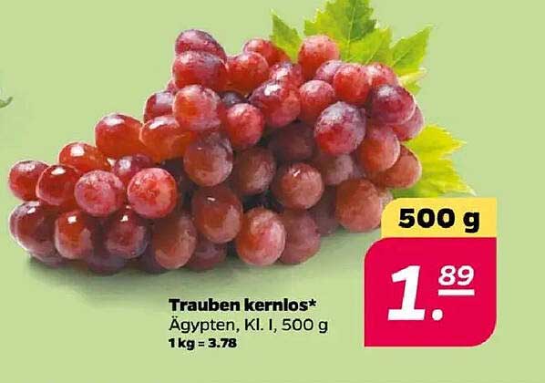 Trauben kernlos* Ägypten, Kl. I, 500 g