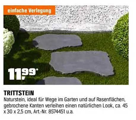 TRITTSTEIN - Naturstein für Gartenwege