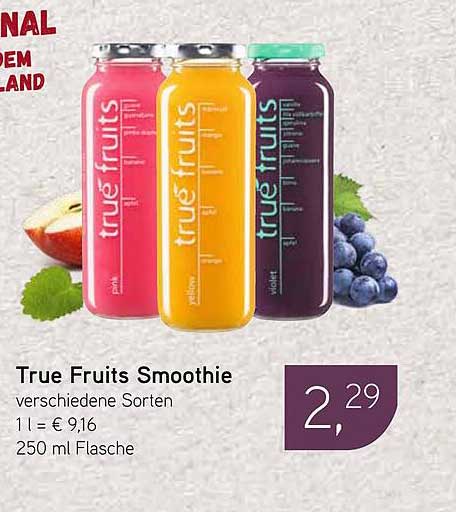 True Fruits Smoothie verschiedene Sorten
