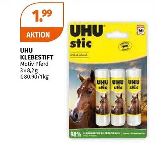 UHU Klebestift Motiv Pferd 3 x 8,2 g