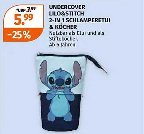 UNDERCOVER LILO&STITCH 2-IN-1 SCHLAMPEREUTI & KÖCHER