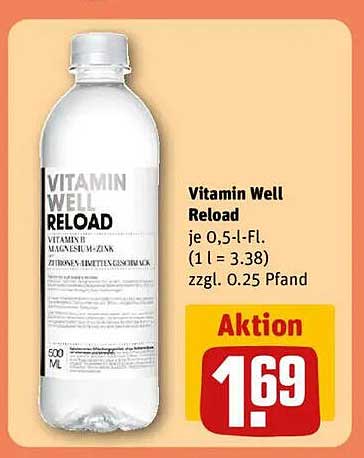 Vitamin Well Reload 0,5 l Flasche