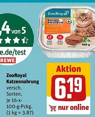 ZooRoyal Katzennahrung - Mono-Protein Pastete