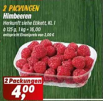 2 PACKUNGEN Himbeeren