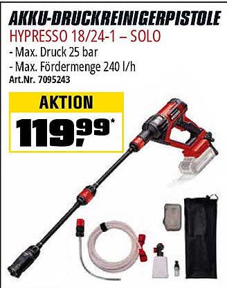 AKKU-DRUCKREINIGERPISTOLE HYPRESSO 18/24-1 - SOLO