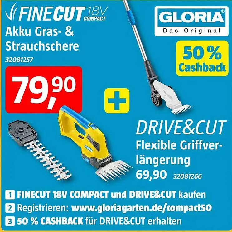 Akku Gras- & Strauchschere FINECUT 18V COMPACT