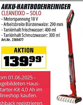 AKKU-HARDBODENREINIGER CLEANEXXO - SOLO