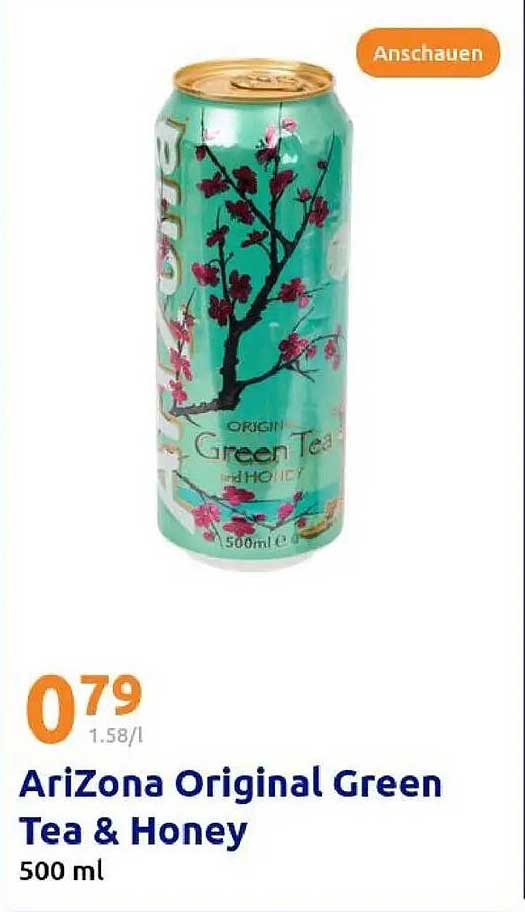 AriZona Original Green Tea & Honey 500 ml
