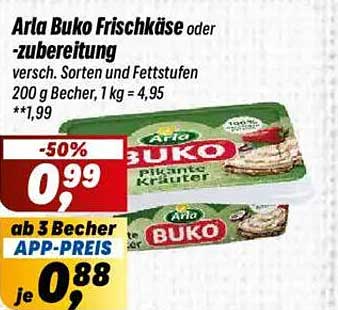 Arla Buko Frischkäse oder -zubereitung 200 g Becher