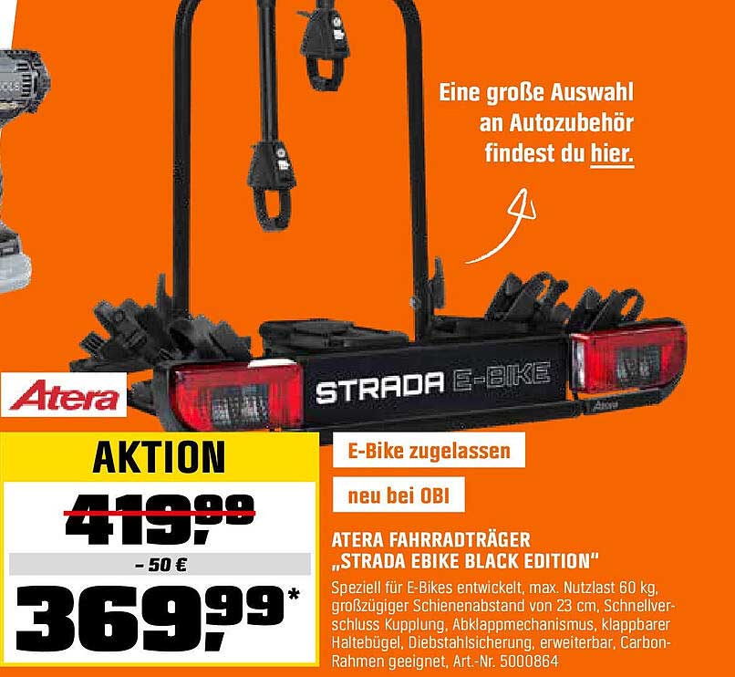 Atera Fahrradträger „Strada E-Bike Black Edition“