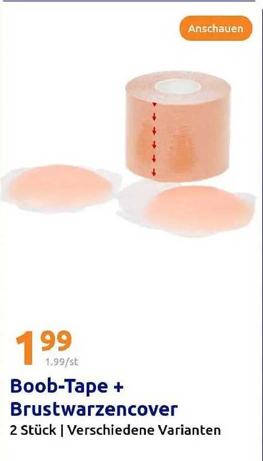 Boob-Tape + Brustwarzencover - 2 Stück | Verschiedene Varianten