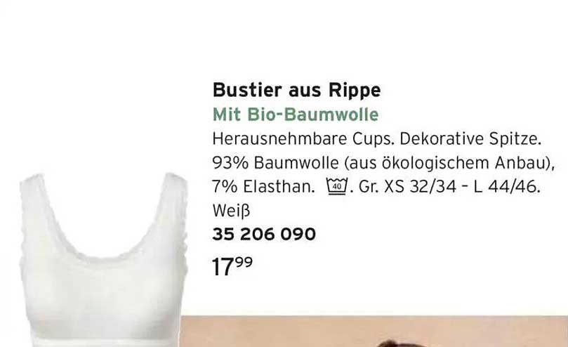 Bustier aus Rippe mit Bio-Baumwolle
