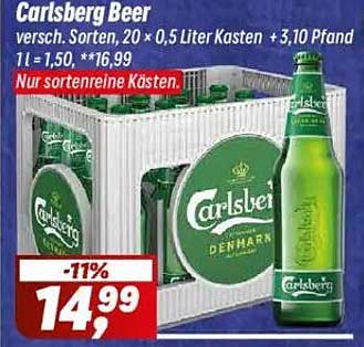 Carlsberg Beer - 20 x 0,5 Liter Kasten