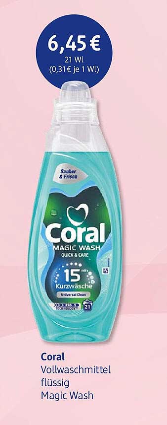 Coral Vollwaschmittel flüssig Magic Wash