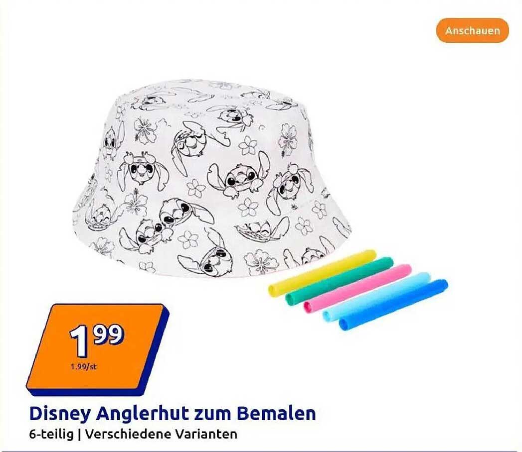 Disney Anglerhut zum Bemalen - 6-teilig