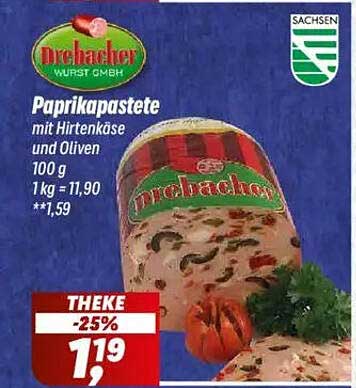 Drehacher Paprikapaste mit Hirtenkäse und Oliven