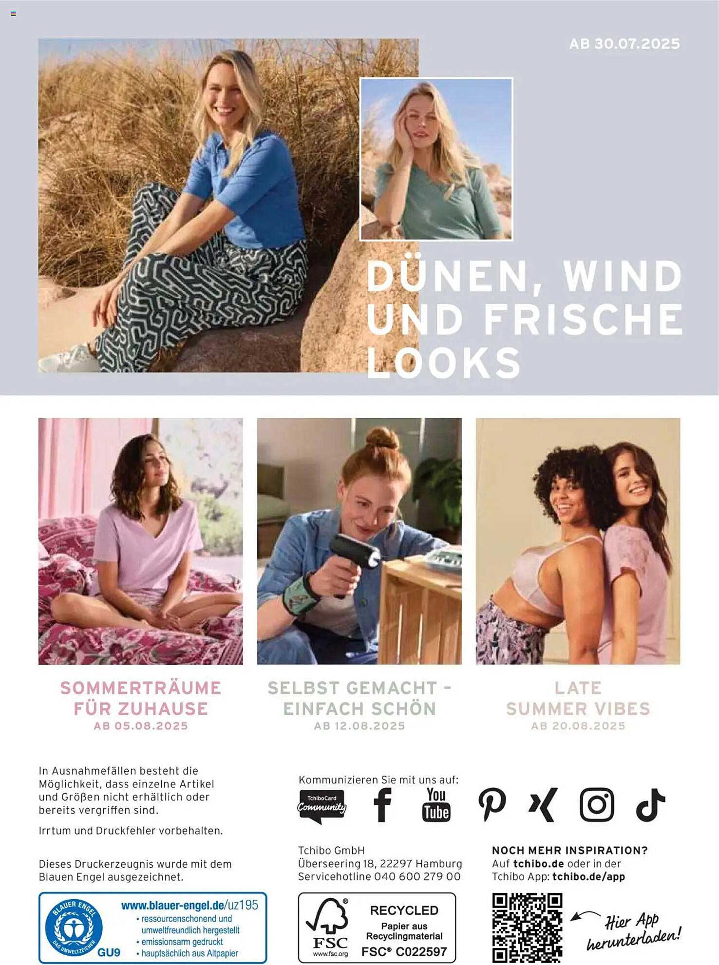 DÜNEN, WIND UND FRISCHE LOOKS
