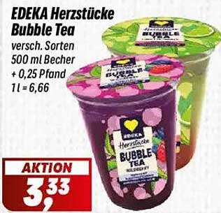 EDEKA Herzstücke Bubble Tea 500 ml (verschiedene Sorten)