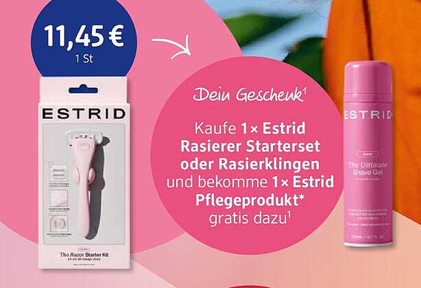 Estrid Rasierer Starterset oder Rasierklingen