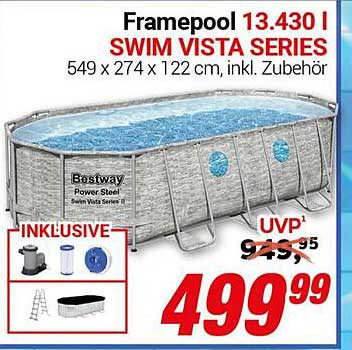 Framepool 13.430 l SWIM VISTA SERIES 549 x 274 x 122 cm, inkl. Zubehör