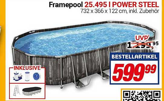 Framepool 25.495 POWER STEEL 732 x 366 x 122 cm, inkl. Zubehör