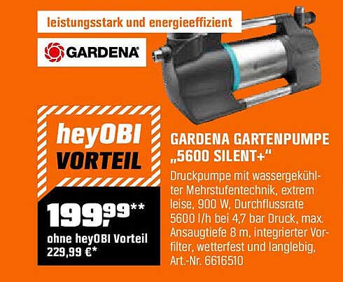 GARDENA GARTENPUMPE '5600 SILENT+'
