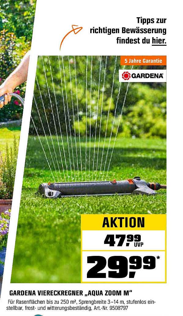 Gardena Viereckregner „Aqua Zoom M“