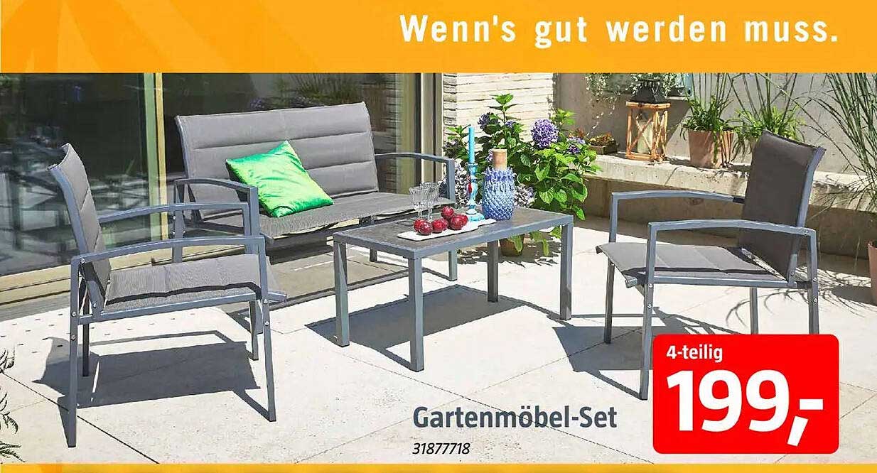 Gartenmöbel-Set 4-teilig