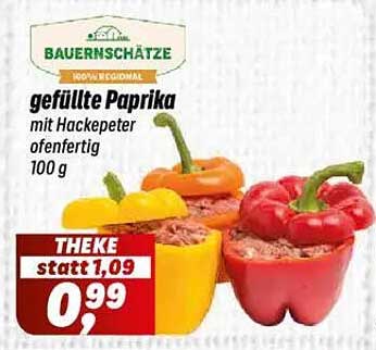 gefüllte Paprika mit Hackepeter ofenfertig 100 g