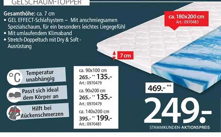 Gelschaum-Topper - Komfort für einen erholsamen Schlaf