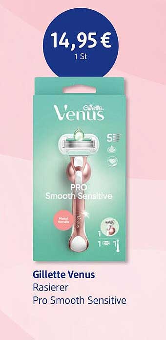 Gillette Venus Rasierer Pro Smooth Sensitive