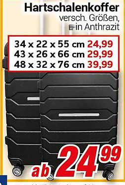 Hartschalenkoffer in Anthrazit, verschiedene Größen ab 24,99 €