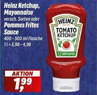 Heinz Ketchup, Mayonnaise und Pommes Frites Sauce