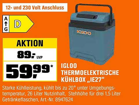 IGLOO Thermoelektrische Kühlbox IE27